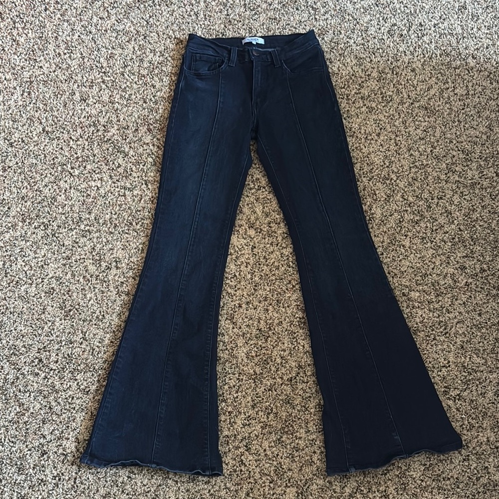 Stretchy bell bottom flare jeans